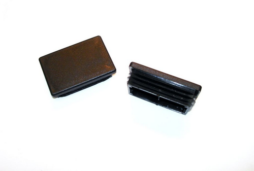 Kunststoff-Verbindung Endstopfen in schwarz für 60x40x1-2 mm