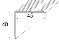 Kantenschutz 45x40 mm; E6/EV1, l= 6000 mm, gelocht