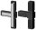 Kunststoff Eck-Verbinder für Quadratrohr 20,0 x 20,0 x 1,5 mm, Form: T schwarz mit Stahlkern