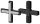 Kunststoff Eck-Verbinder für Quadratrohr 20,0 x 20,0 x 1,5 mm, Form: Kreuz schwarz mit Stahlkern