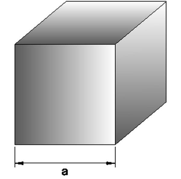 Aluminium-Vierkantstange 10,0 mm; Oberfläche RAL 7016 Anthrazitgrau ; Lieferung aus Lagerlängen je 6 m, Anzahl und Preis pro m